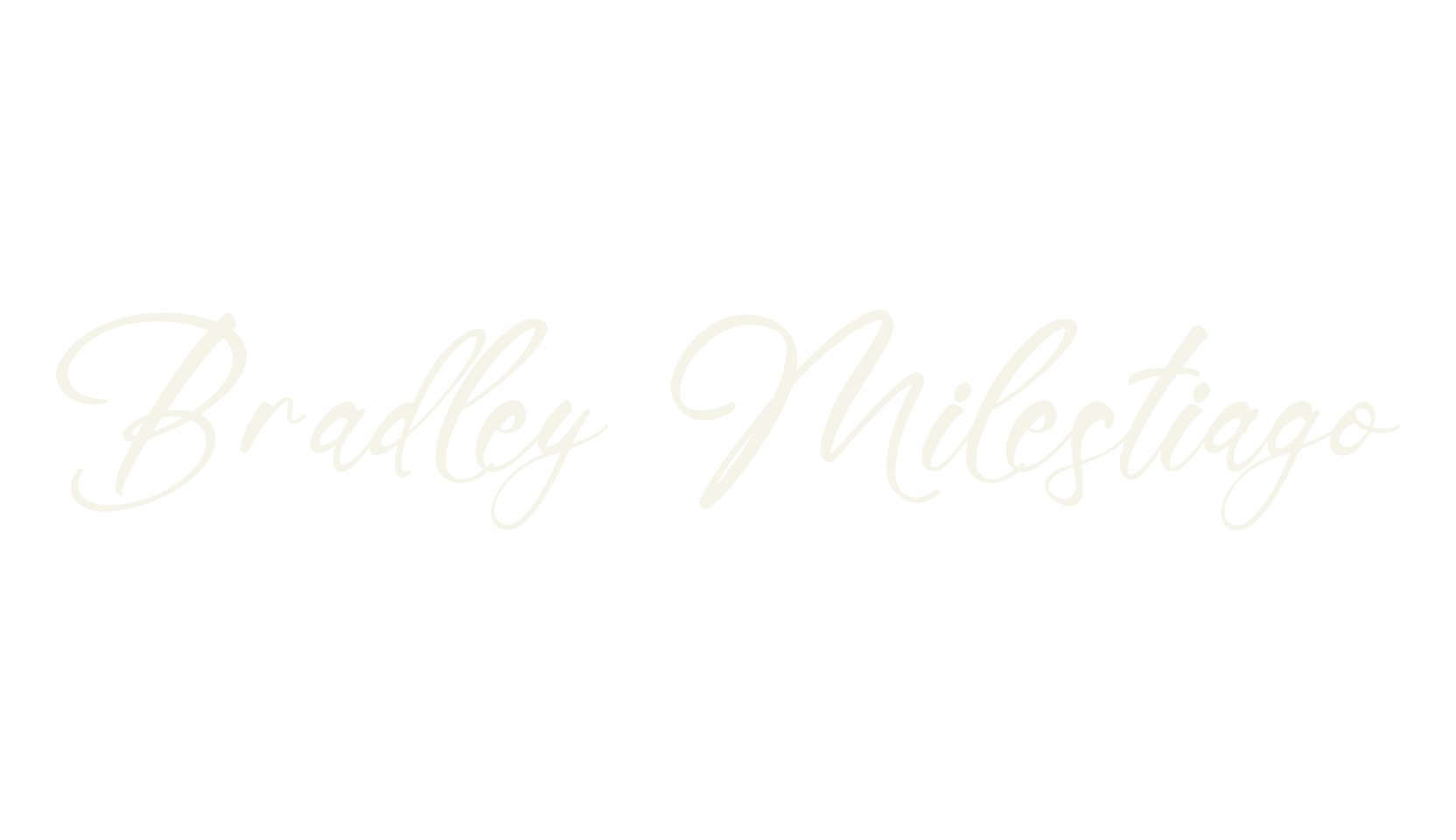 Bradley Milestiago, script font preview