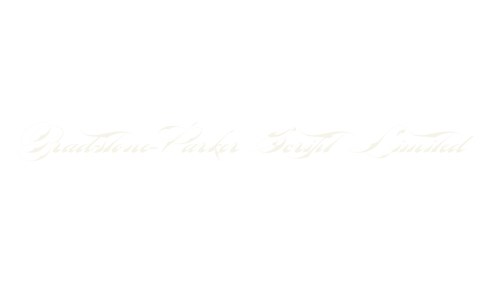 Bradstone-Parker Script Limited, display market font preview