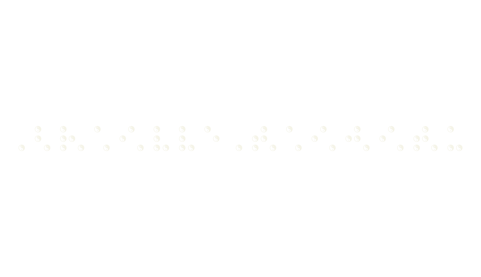 BRAILLE TAIJITU, yinyang font preview