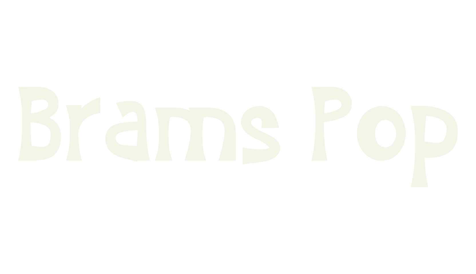 Brams Pop, lettering font preview
