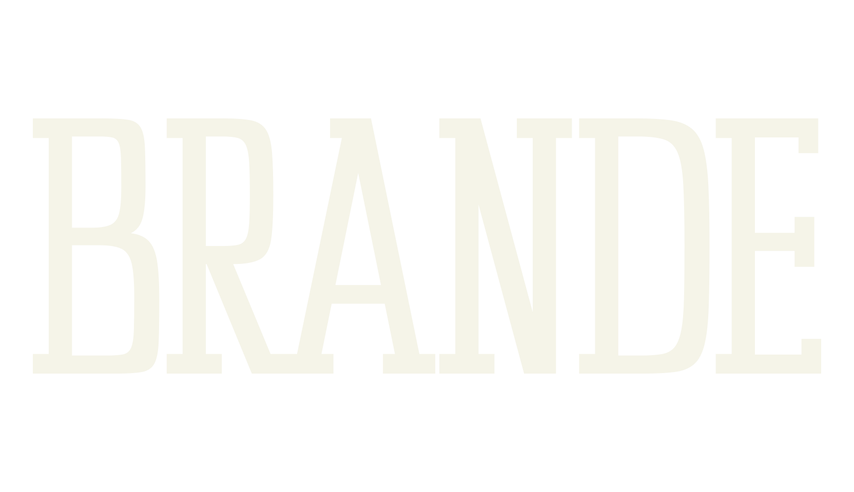 BRANDE, tall font preview