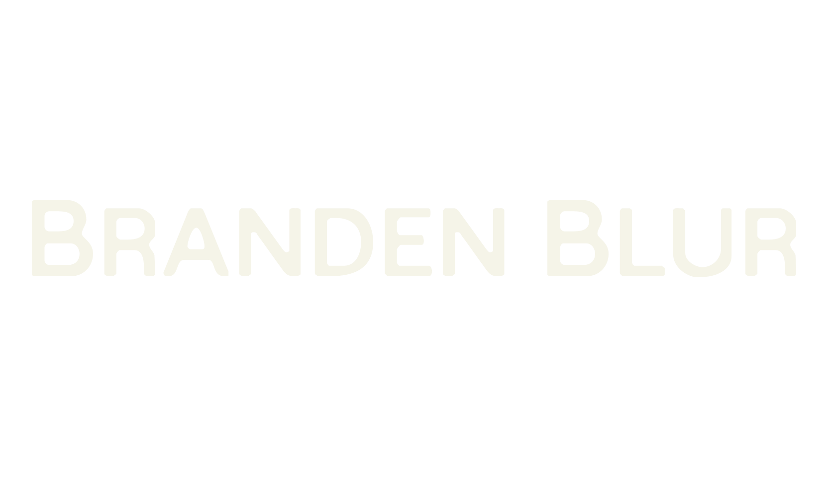 Branden Blur, album cover font preview