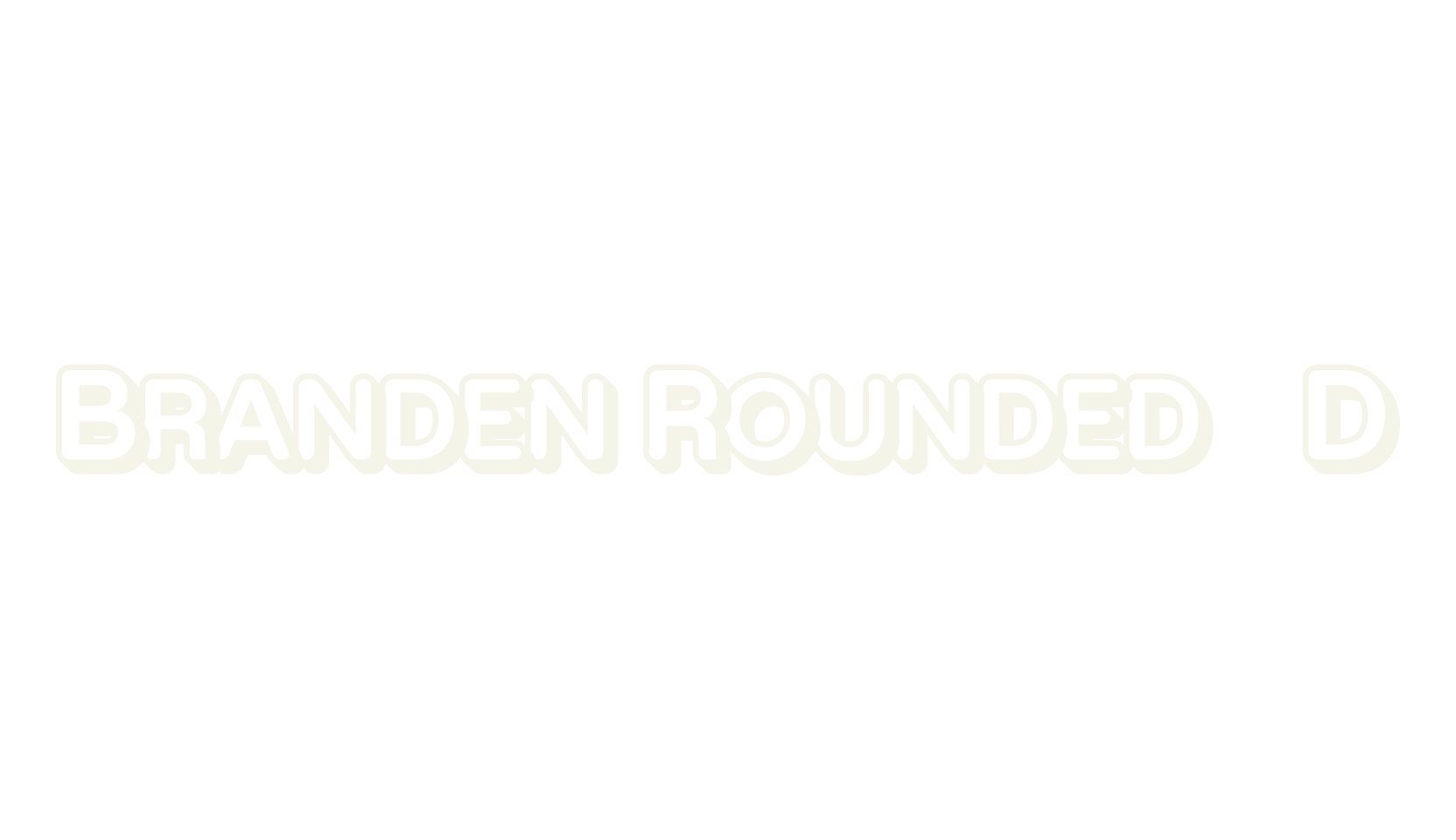 Branden Rounded 3D, 3d font preview