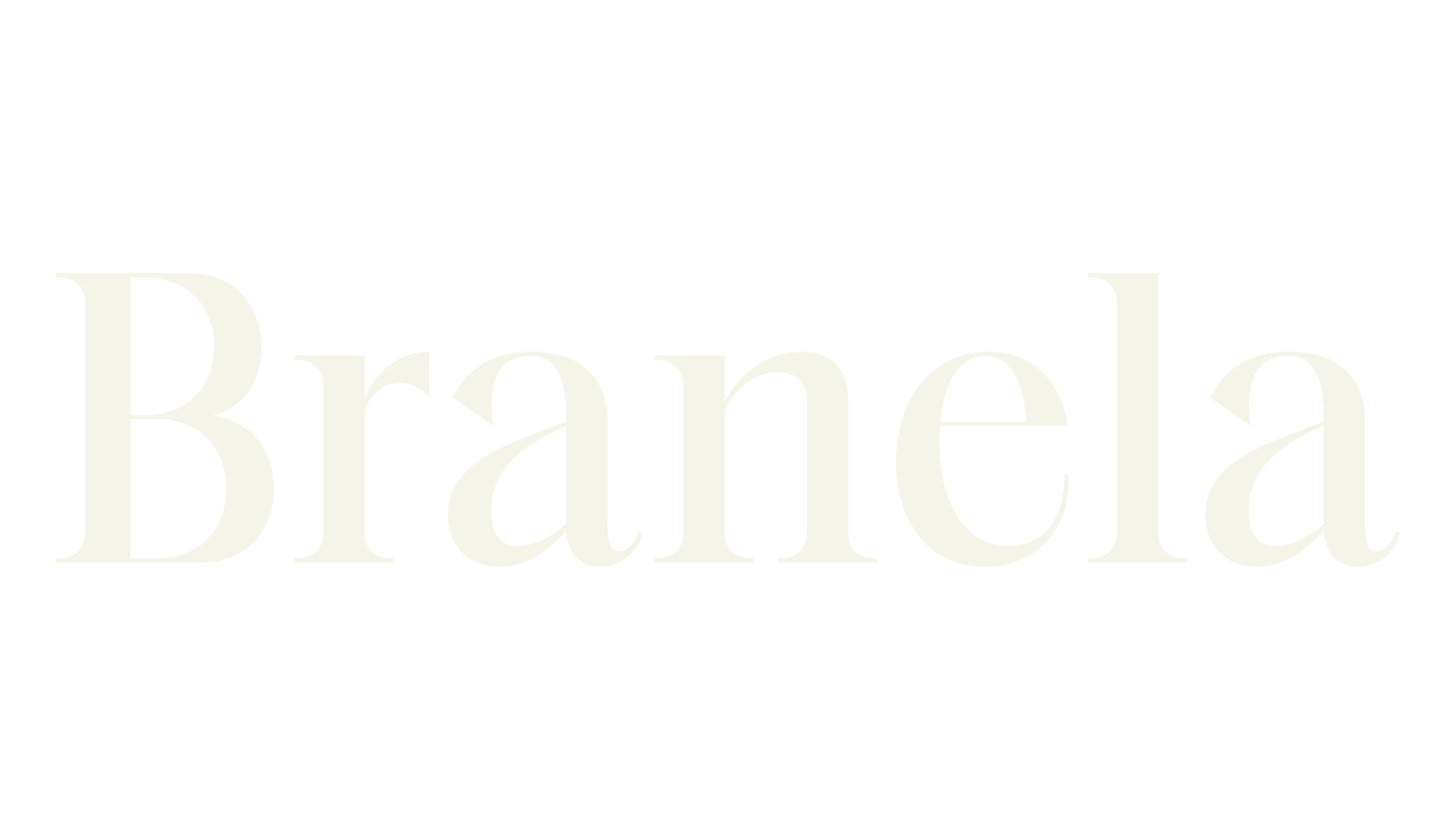 Branela, brand font preview