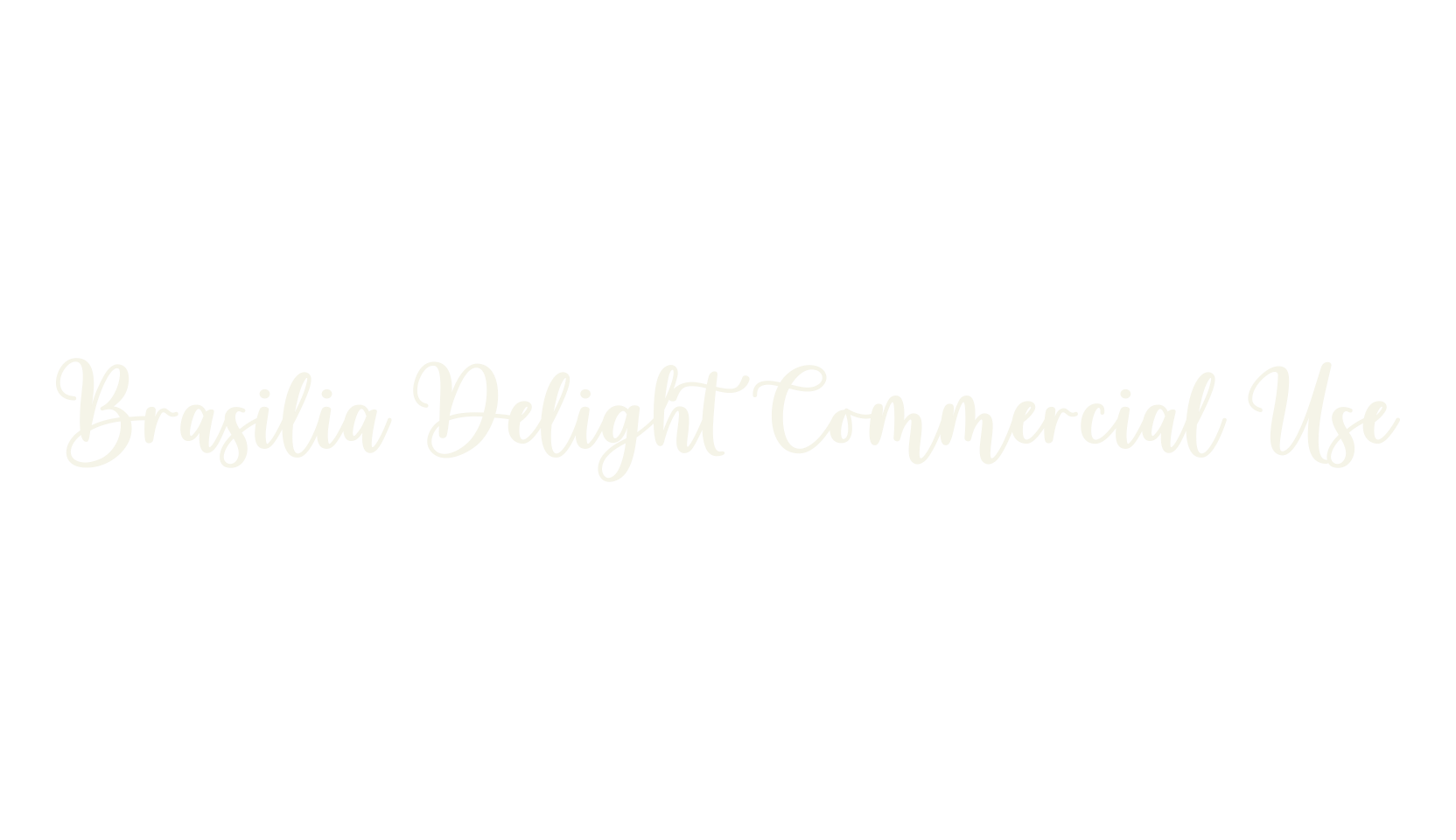 Brasilia Delight Commercial Use, script font preview