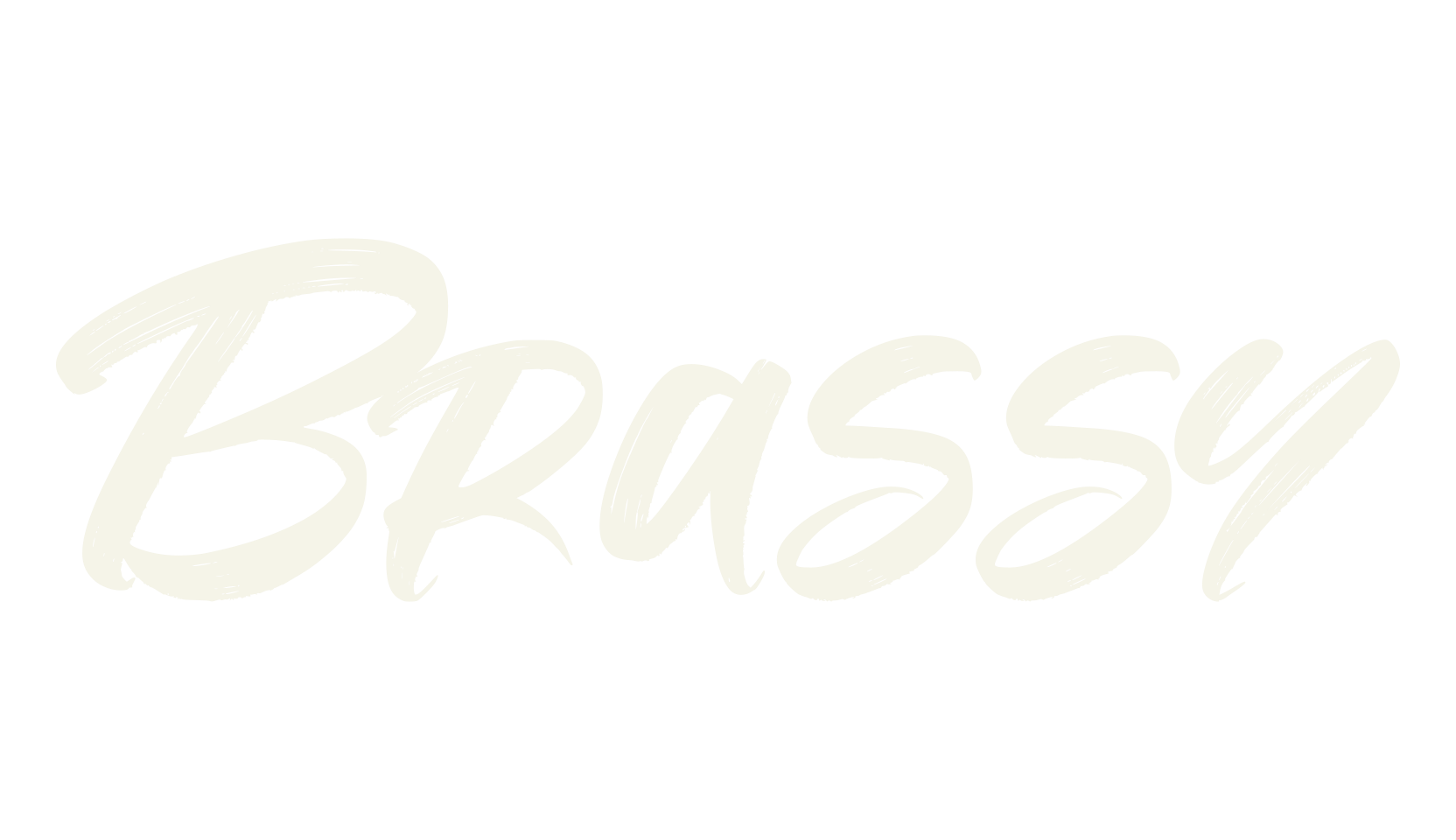 Brassy, brush font preview