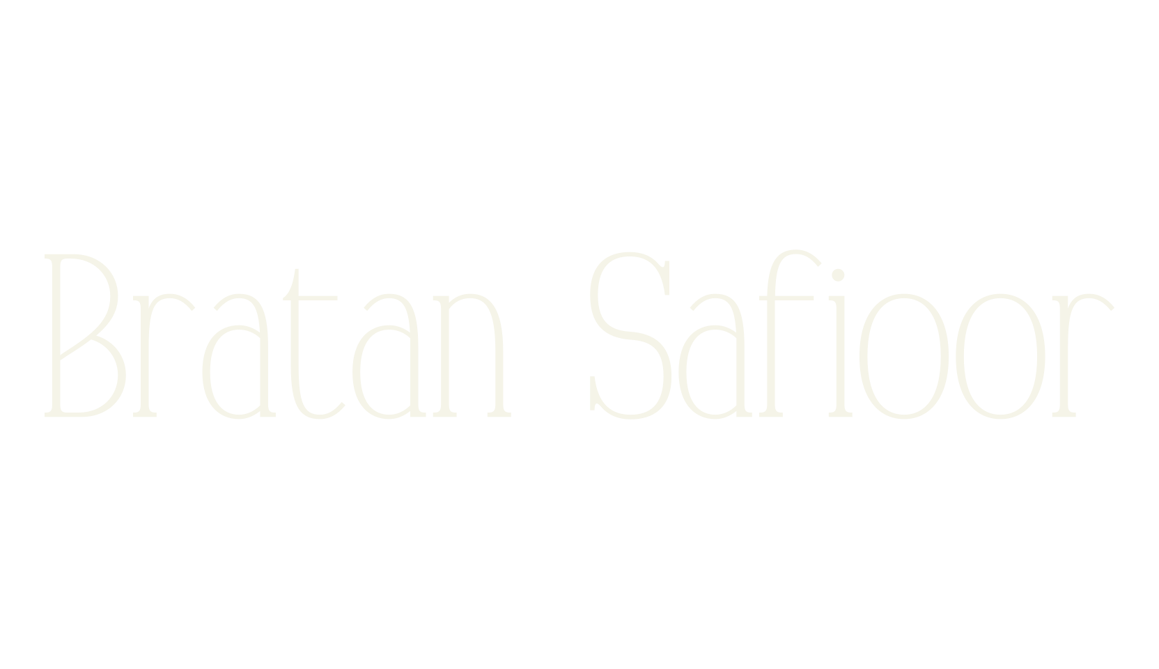 Bratan Safioor, modern font preview