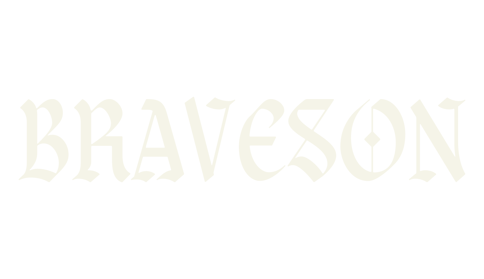 Braveson, gothic font preview