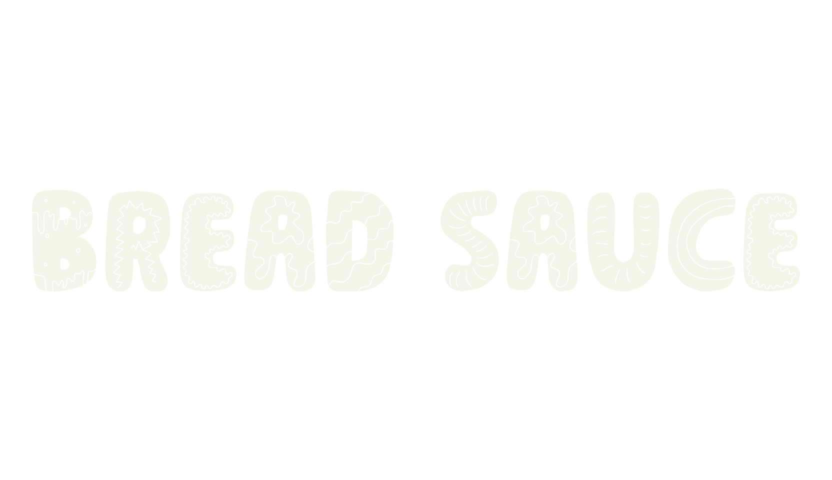 Bread Sauce, christmas font preview