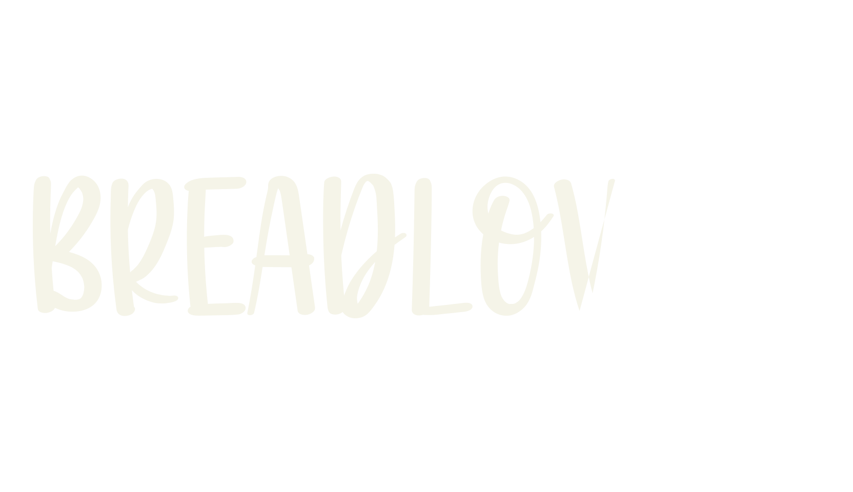 Breadlovers, hand lettering font preview