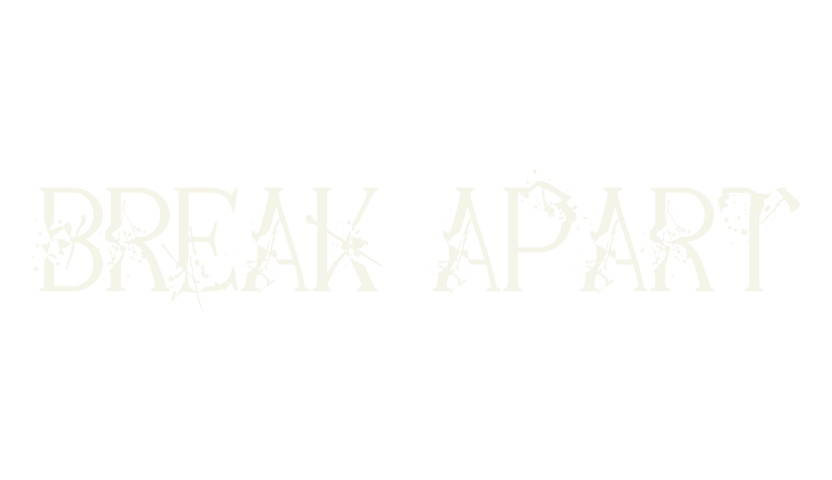 Break Apart, album cover font preview