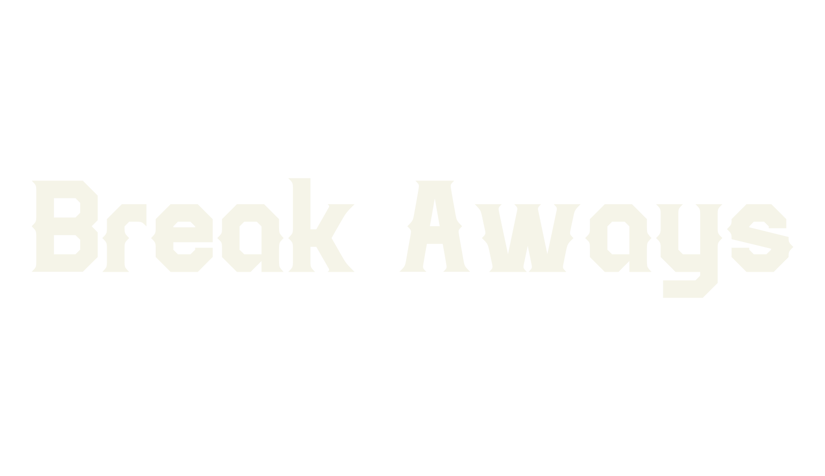 Break Aways, baseball font preview