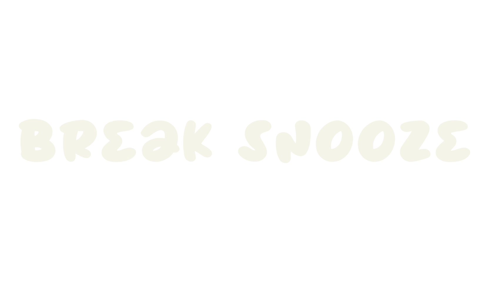 Break Snooze, 1990s font preview