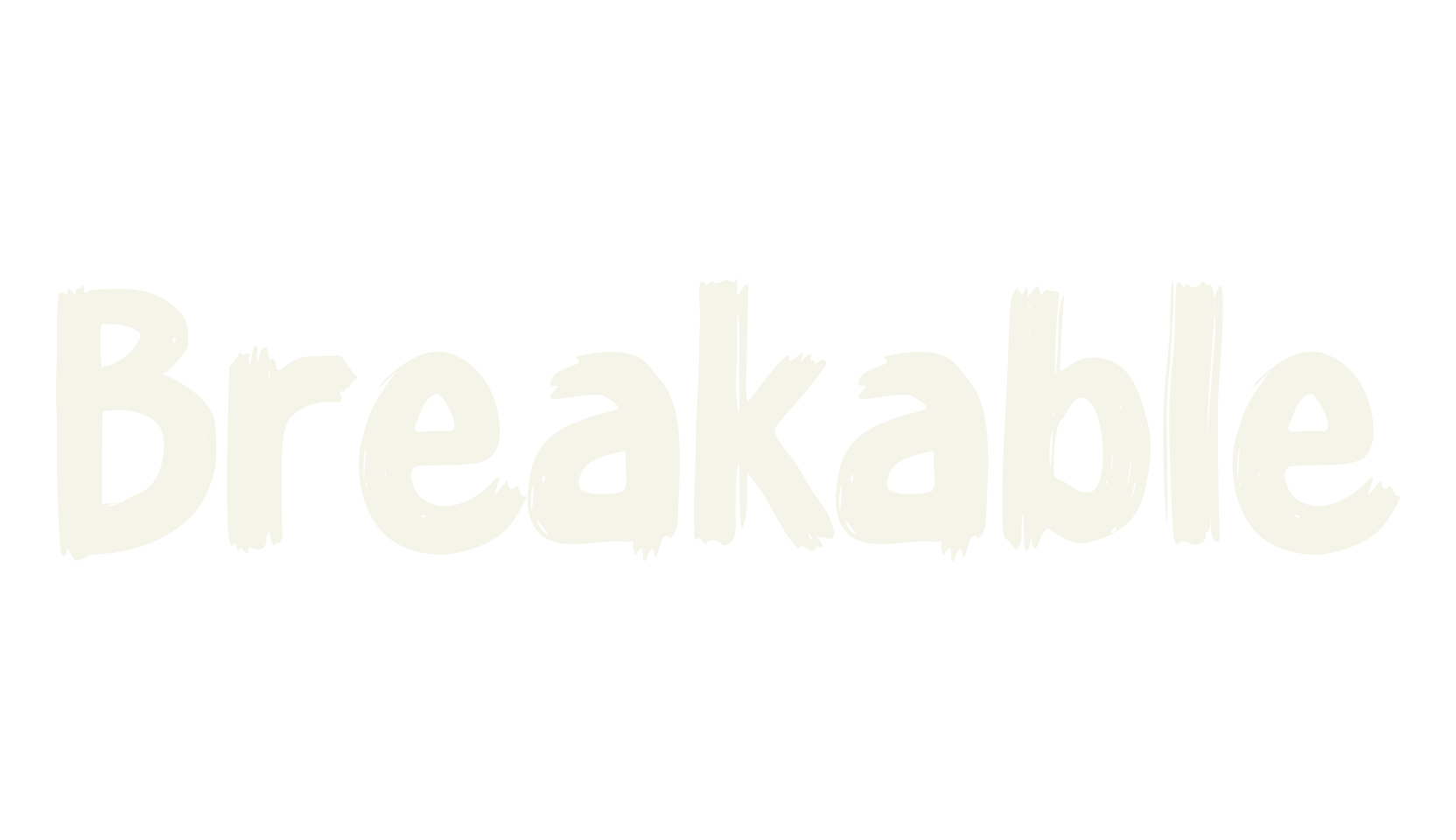 Breakable, hand drawn font preview