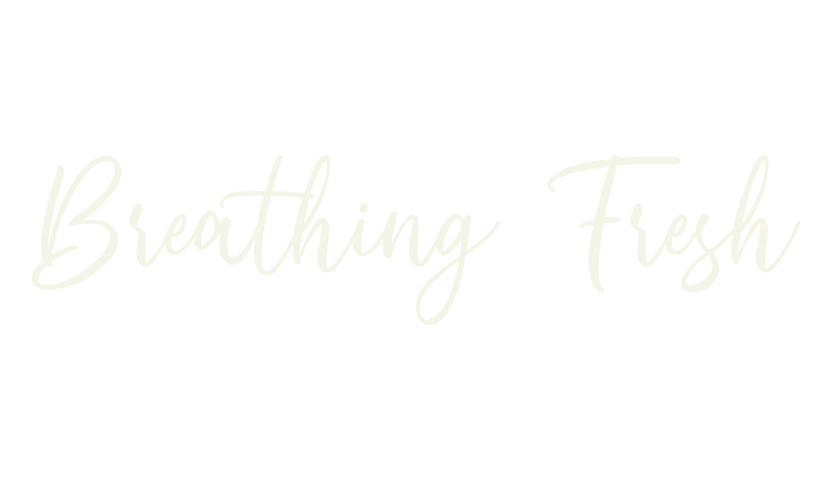 Breathing Fresh, cursive font preview