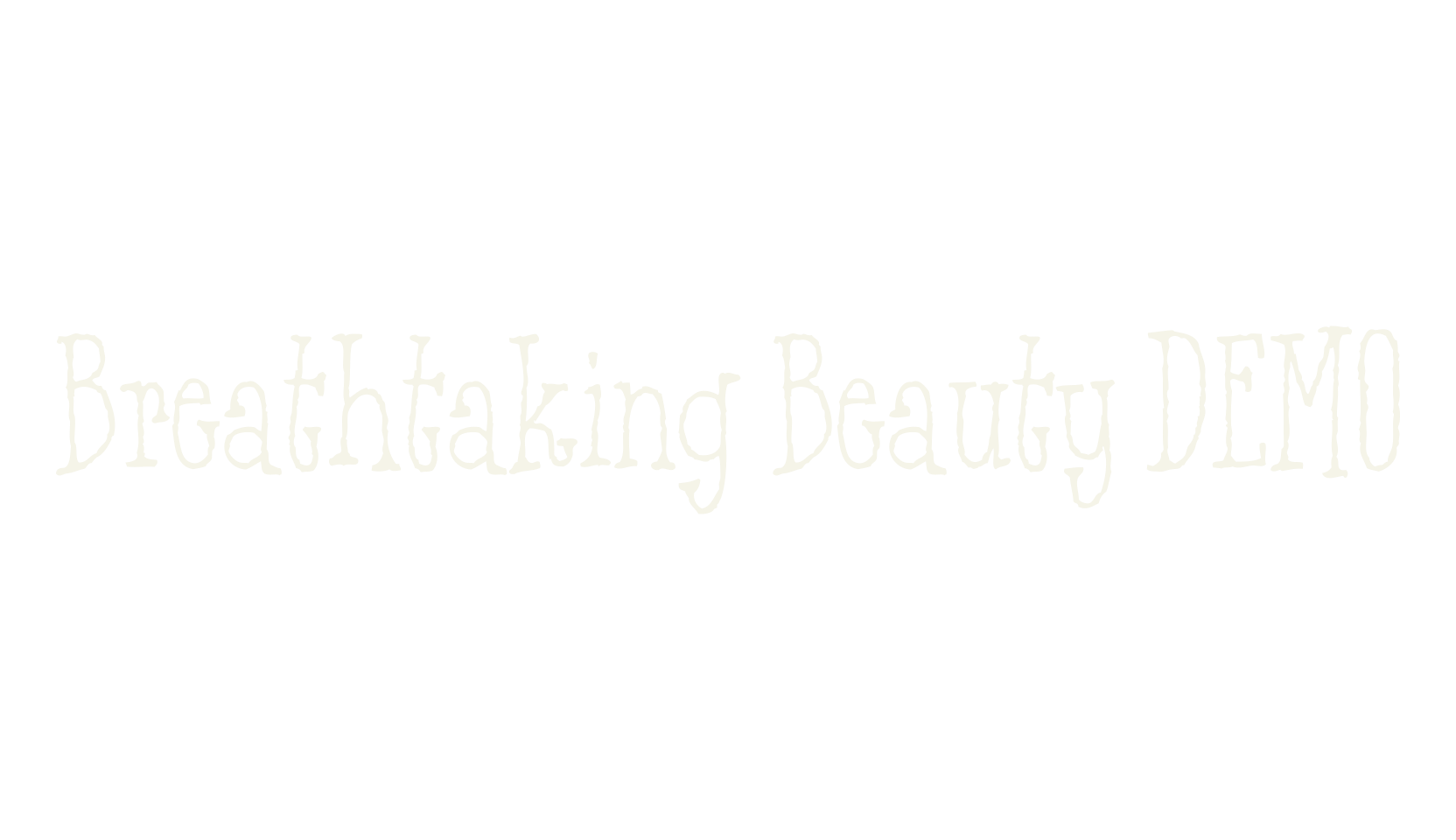 Breathtaking Beauty DEMO, handwriting font preview