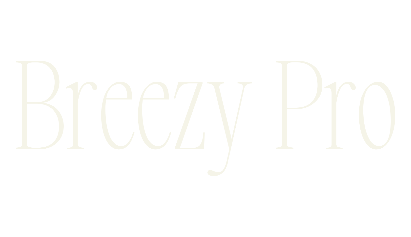 Breezy Pro, cool font preview