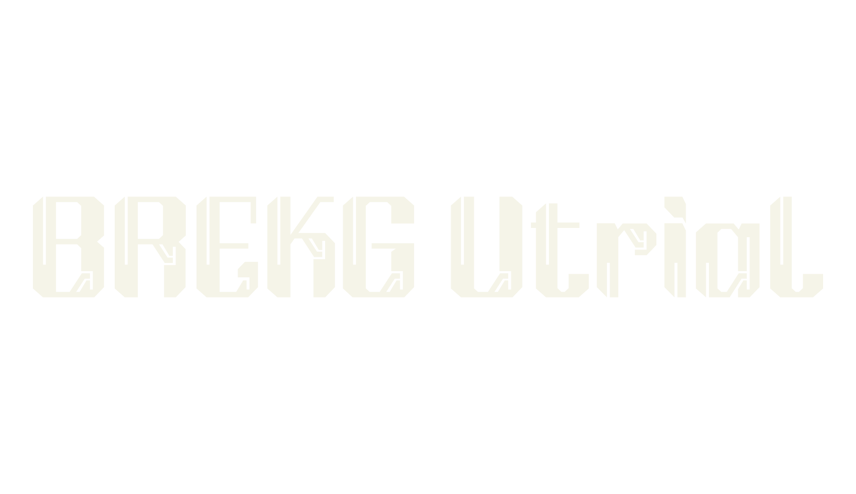 BREKG Utrial, sci-fi font preview