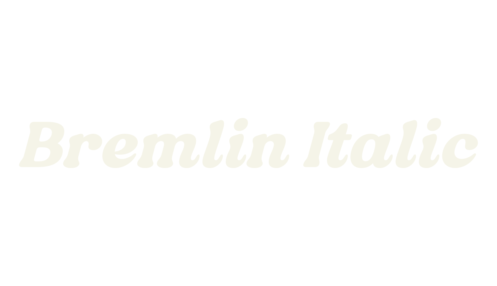 Bremlin Italic, bold font preview