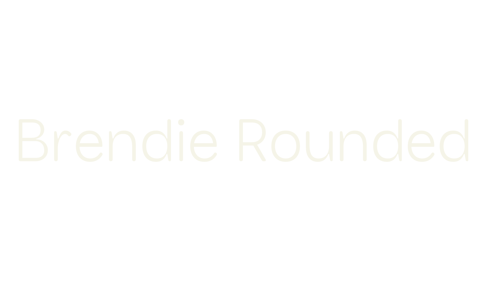 Brendie Rounded, readable font preview