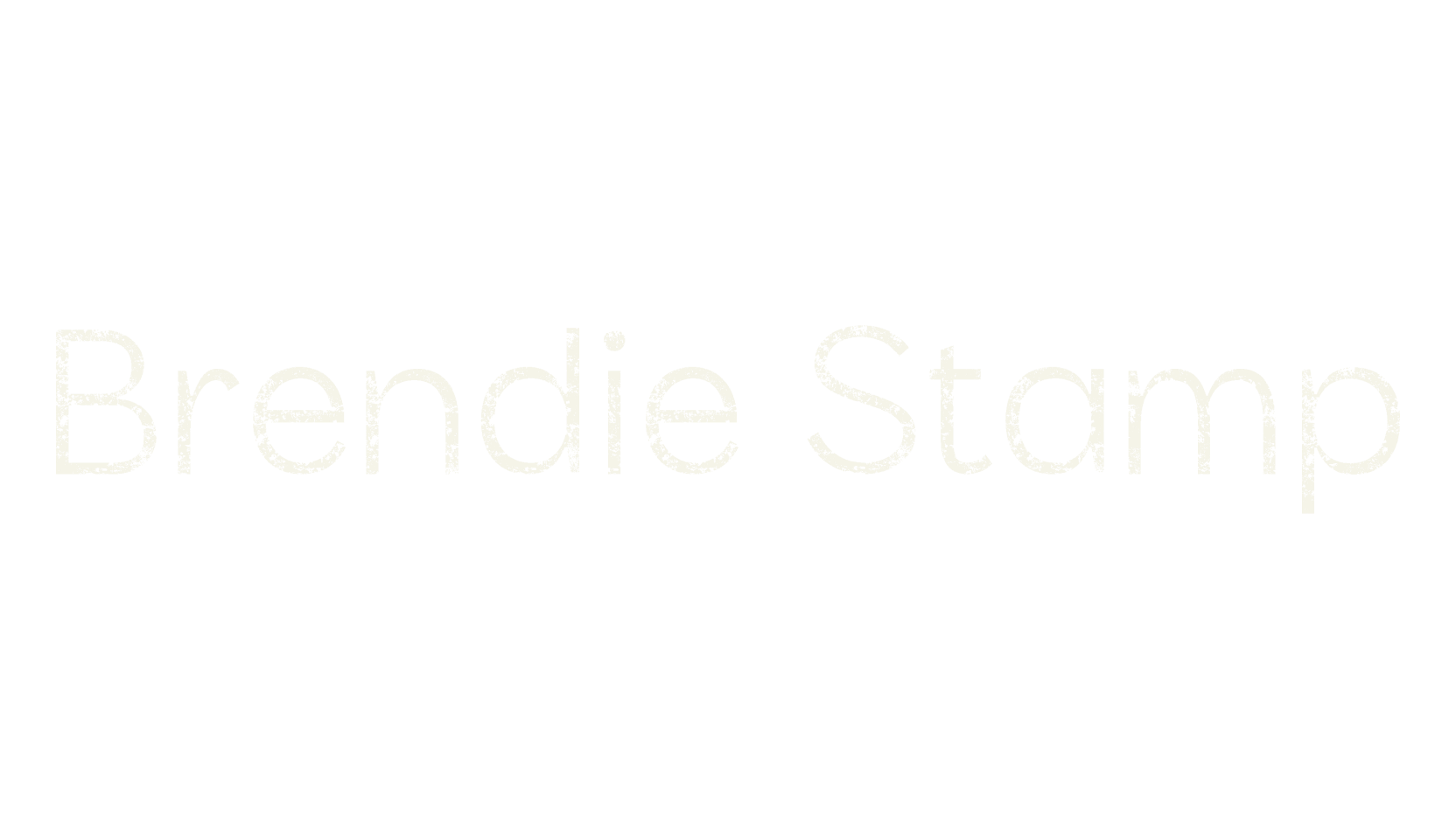 Brendie Stamp, logo font preview
