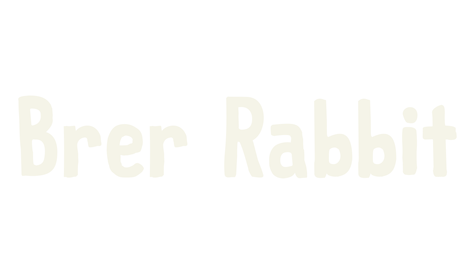 Brer Rabbit, hand drawn font preview