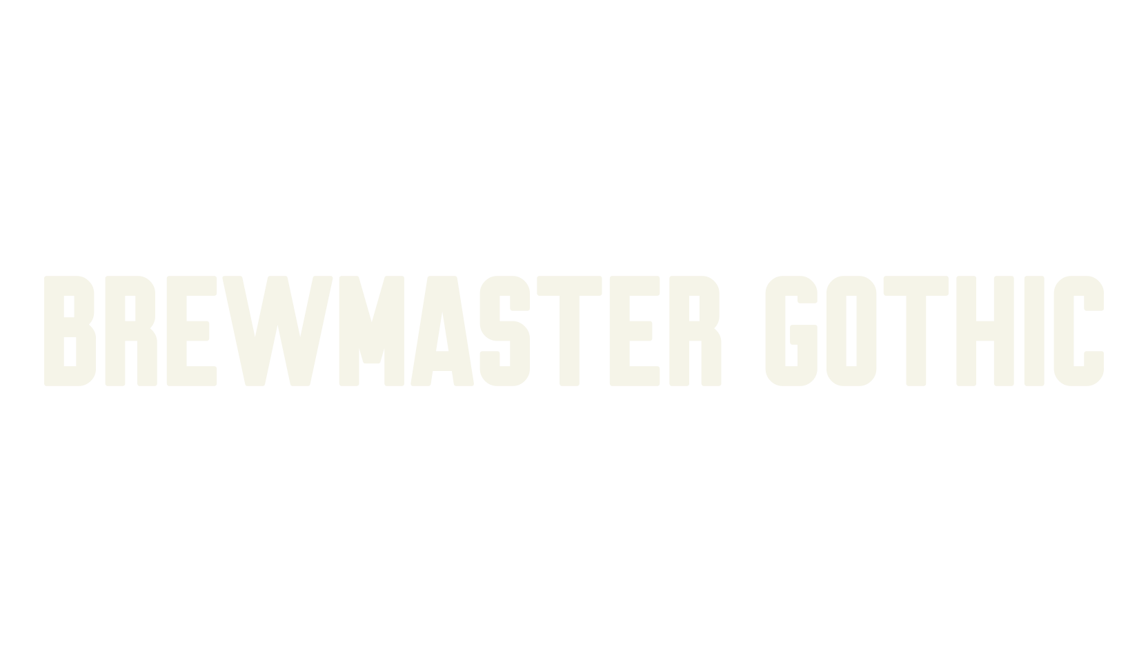 Brewmaster Gothic, gothic font preview