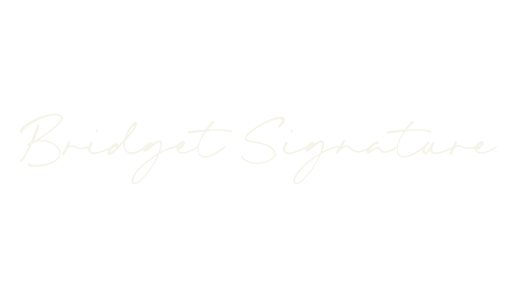 Bridget Signature, cursive font preview