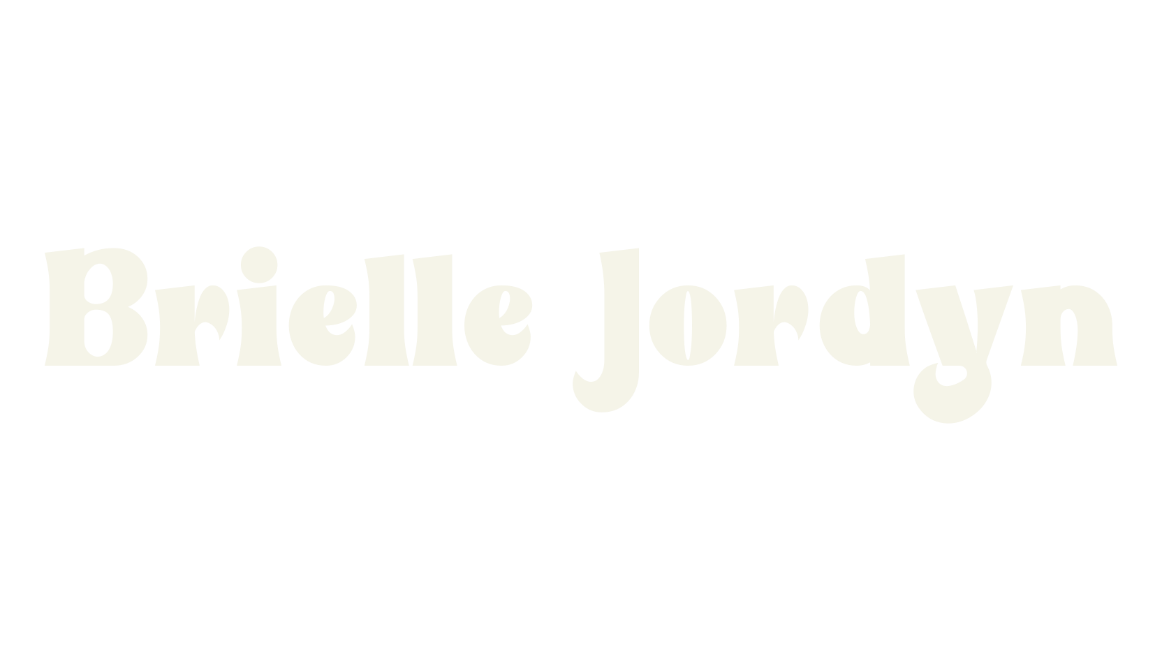 Brielle Jordyn, artistic font preview
