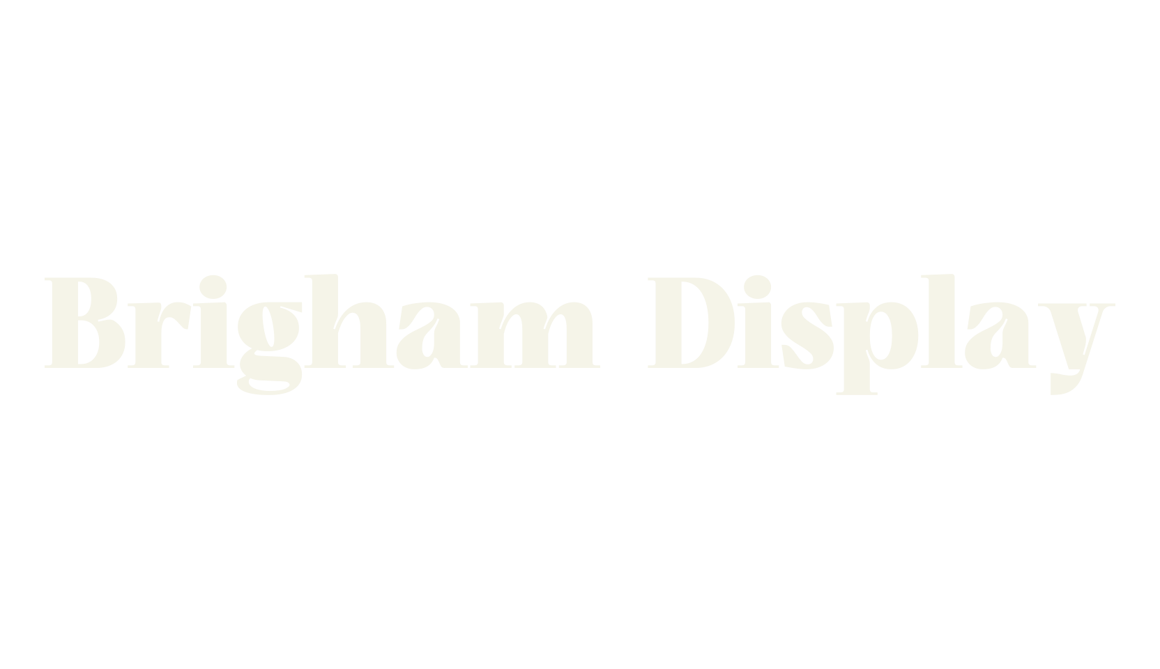 Brigham Display, bold font preview