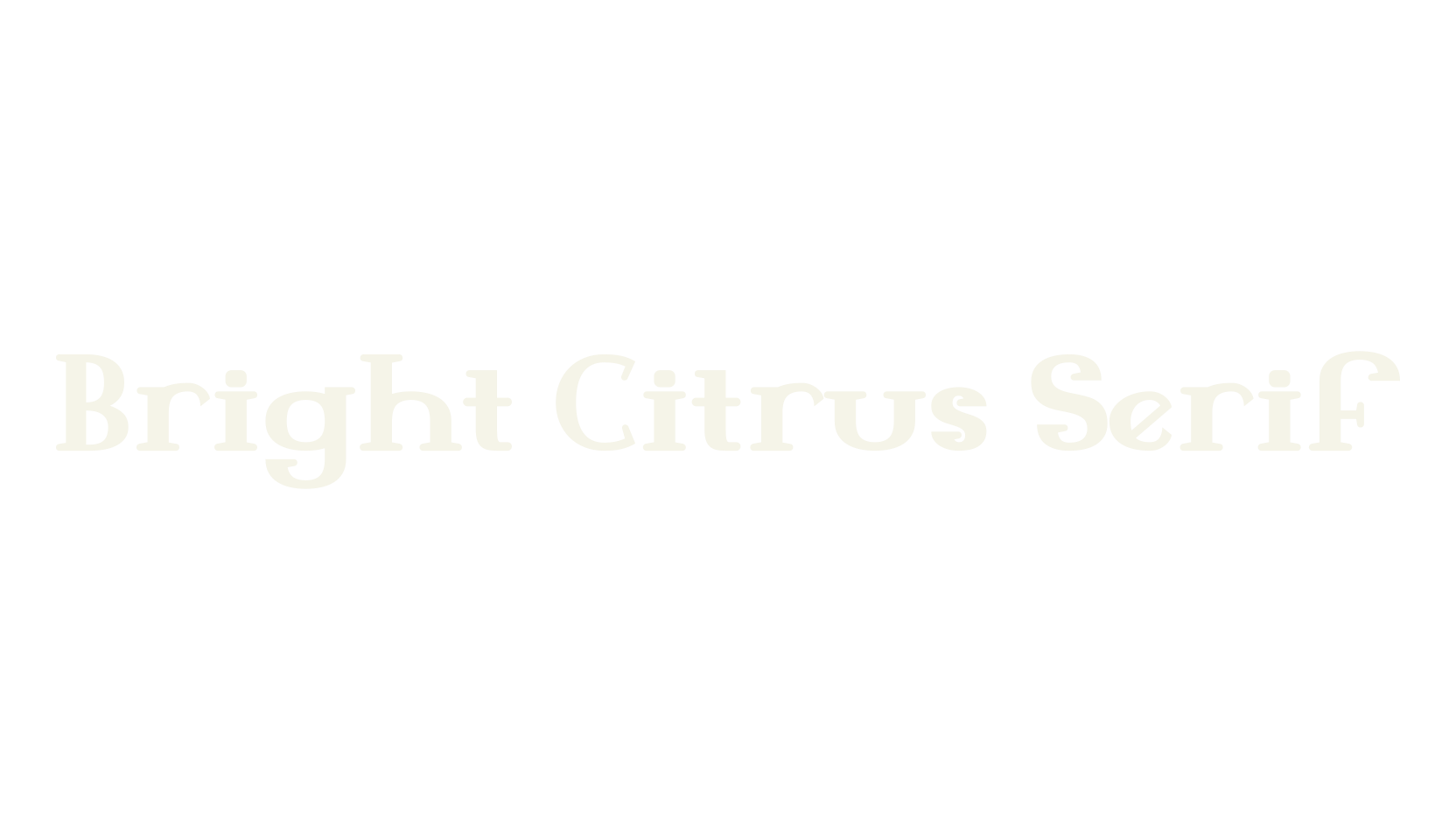 Bright Citrus Serif, serif font preview
