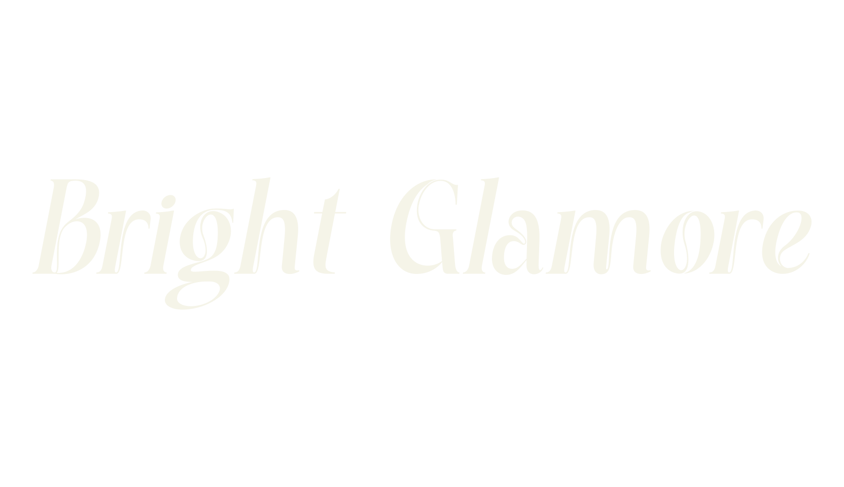 Bright Glamore, unique font preview