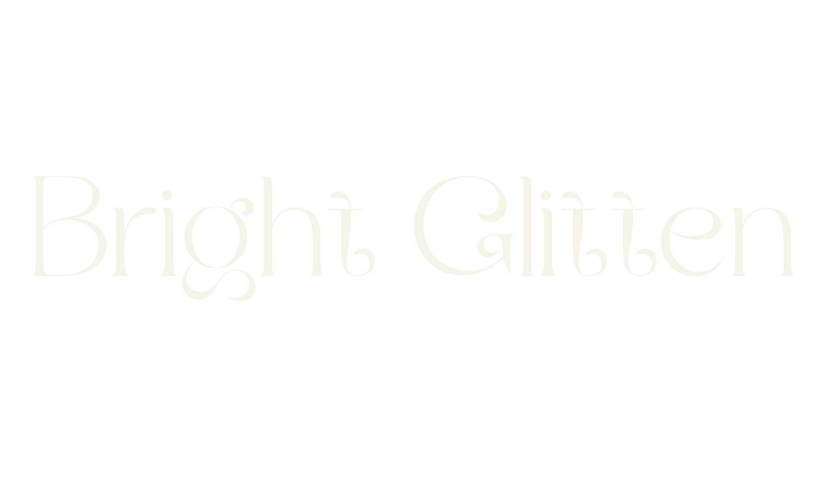 Bright Glitten, serif font preview