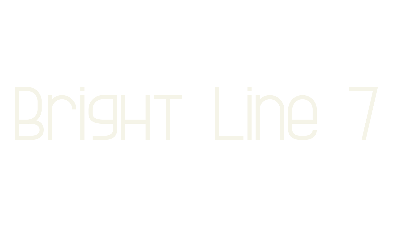 Bright Line 7, decorative font preview