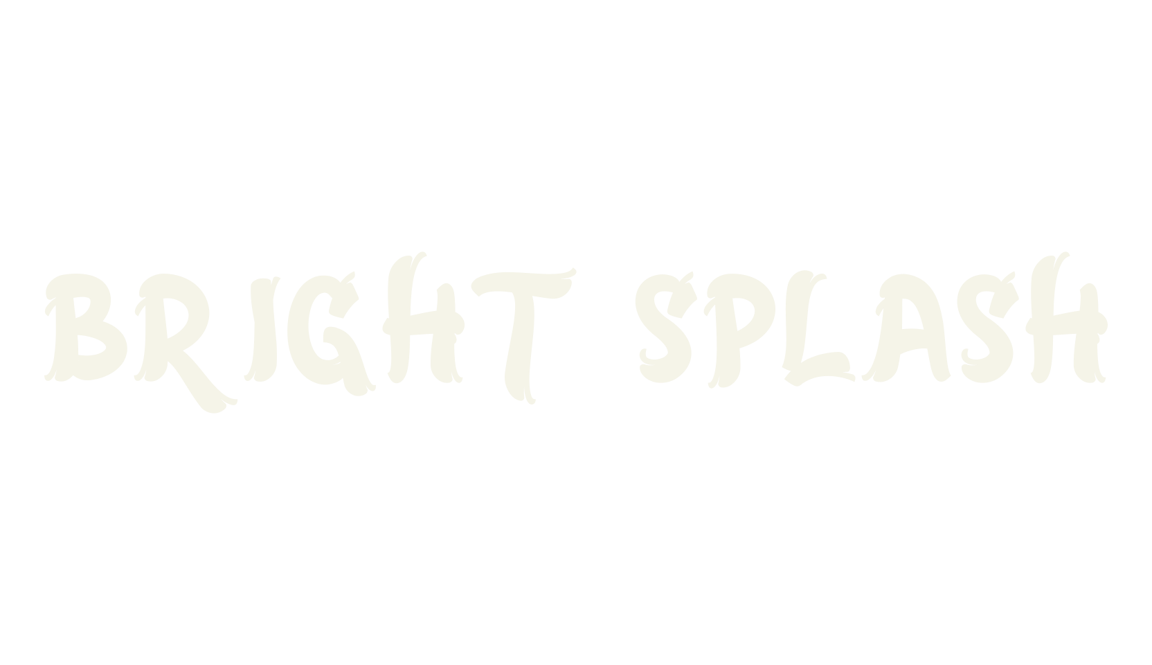 Bright Splash, bold font preview