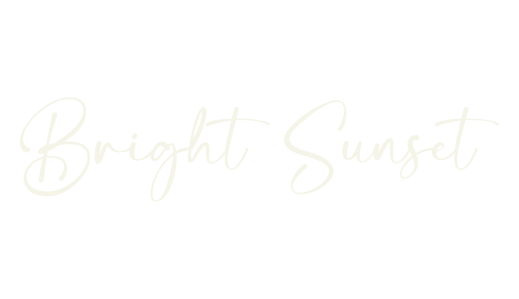 Bright Sunset, handwritten font preview
