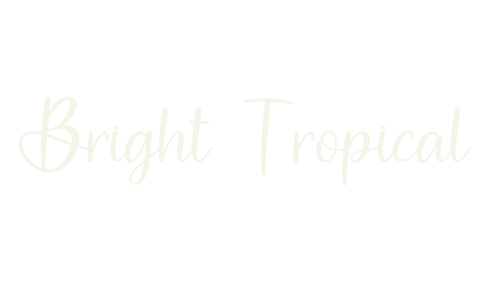 Bright Tropical, simple font preview