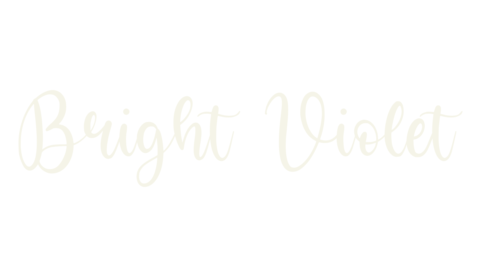Bright Violet, number font preview
