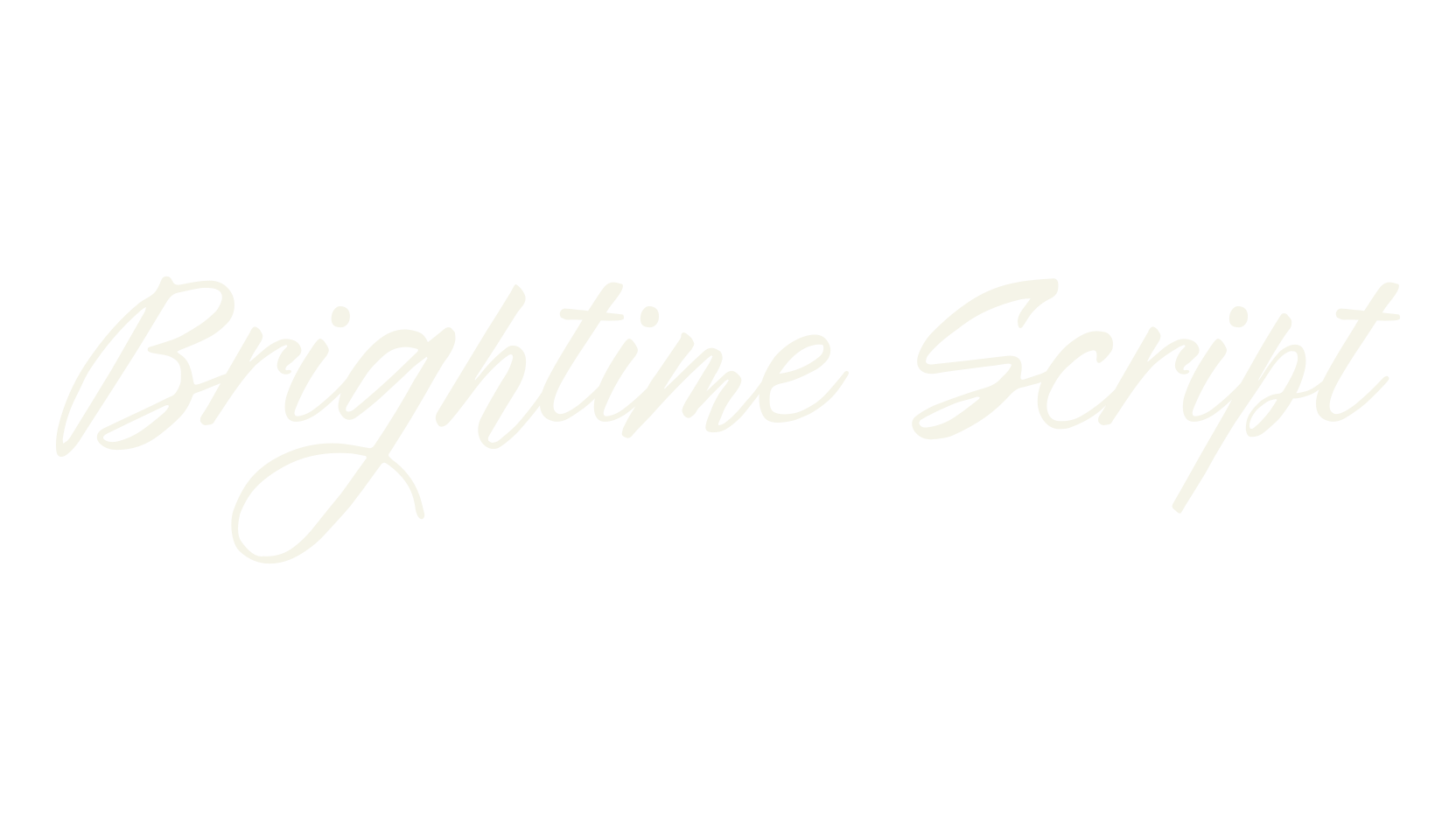 Brightime Script, calligraphy font preview
