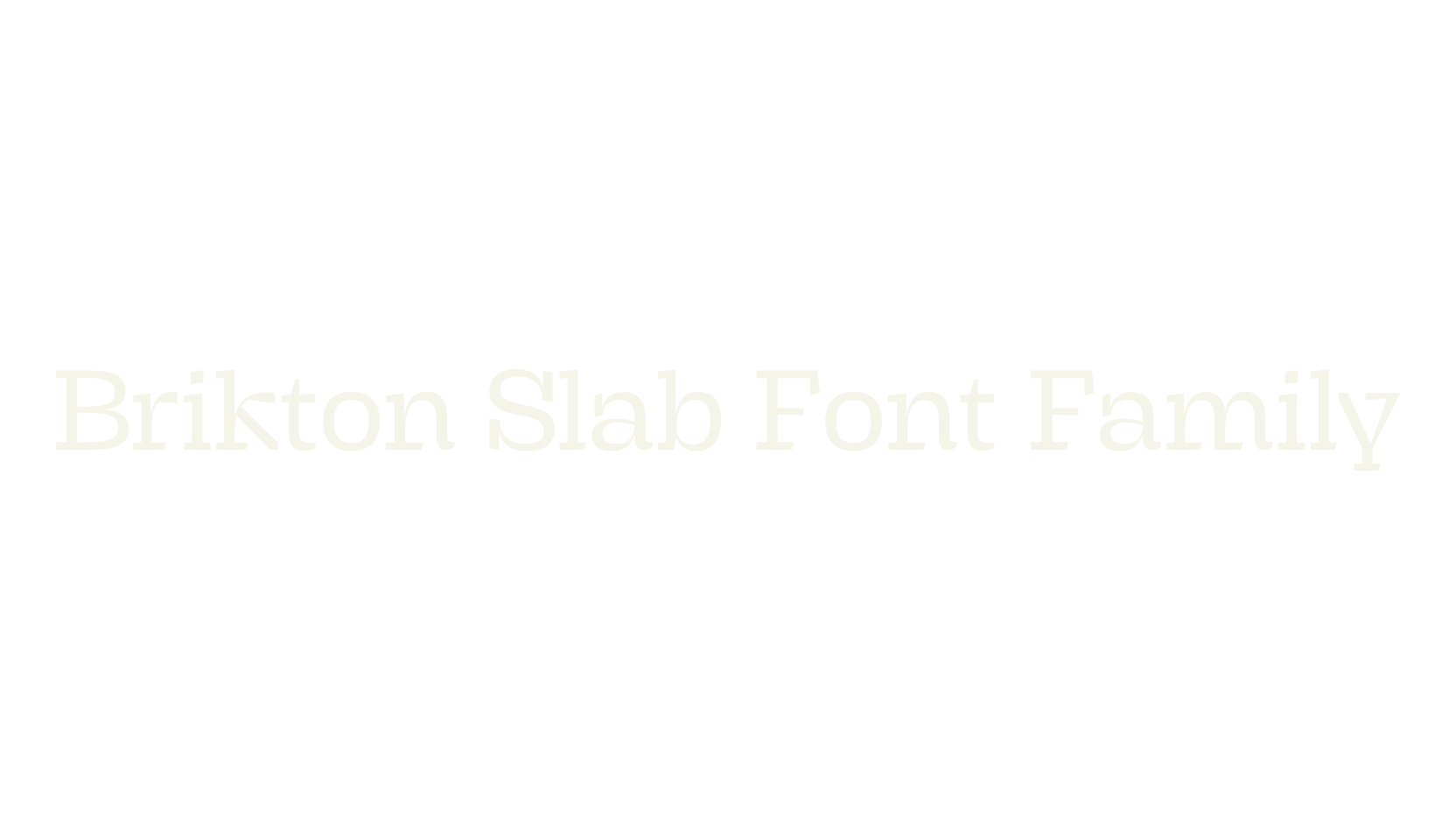 Brikton Slab Font Family, serif font preview