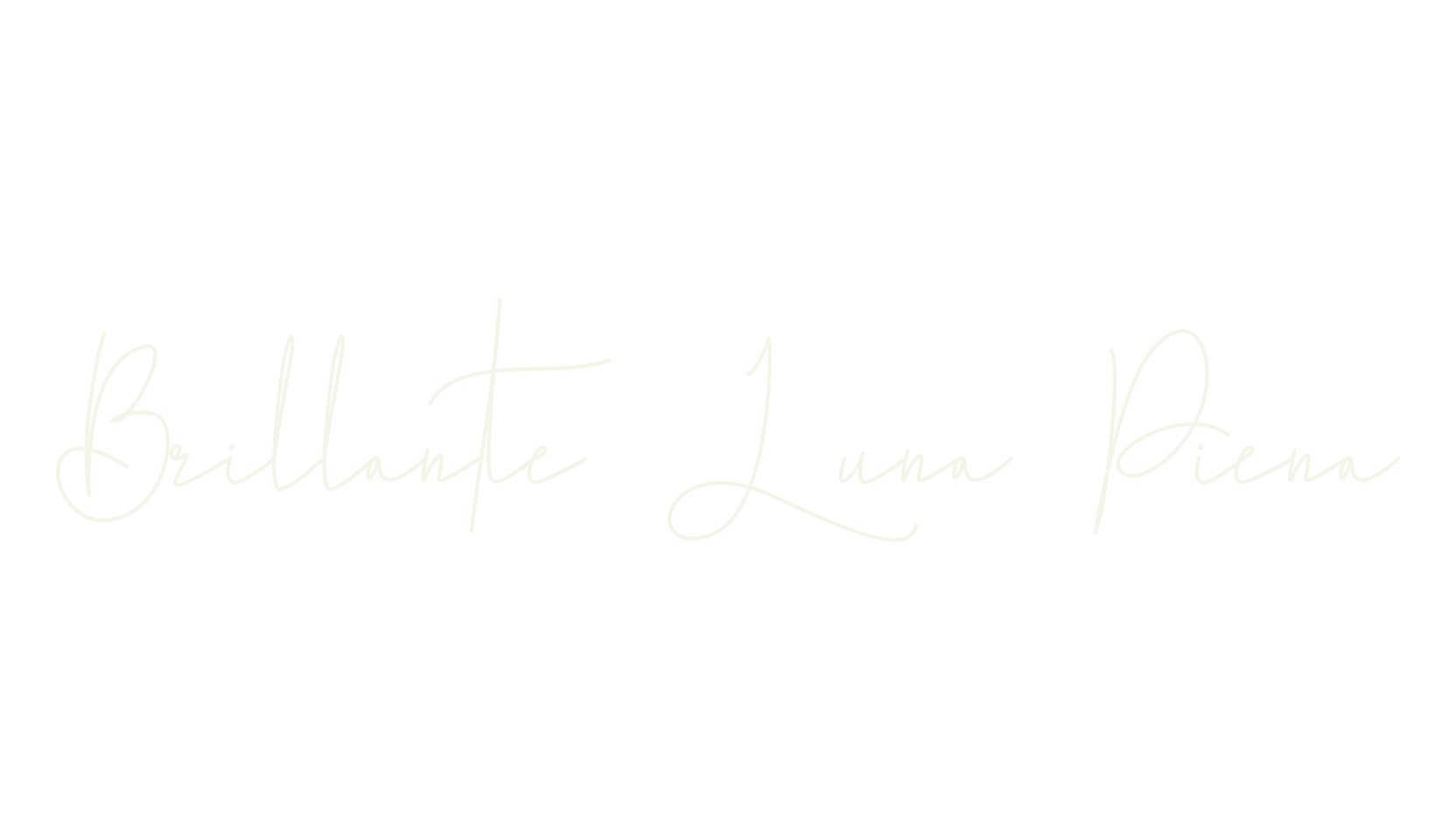 Brillante Luna Piena, cursive font preview