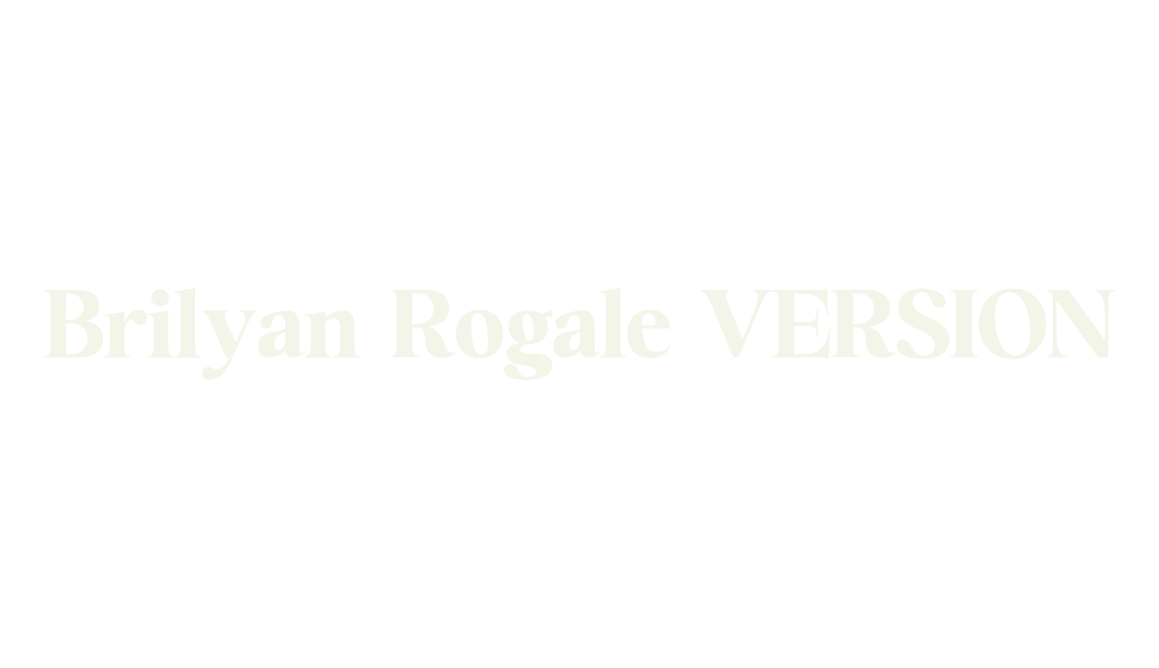 Brilyan Rogale VERSION, serif font preview