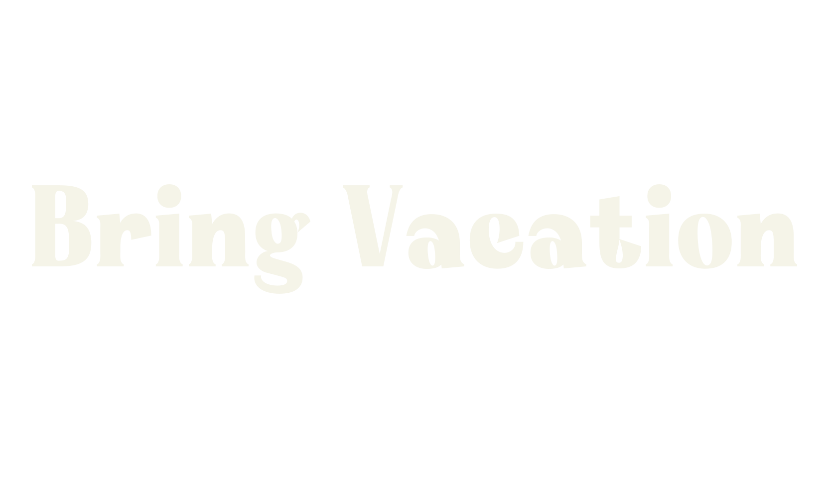 Bring Vacation, art deco font preview