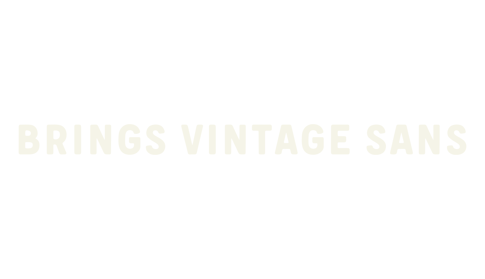Brings Vintage Sans, sans serif font preview