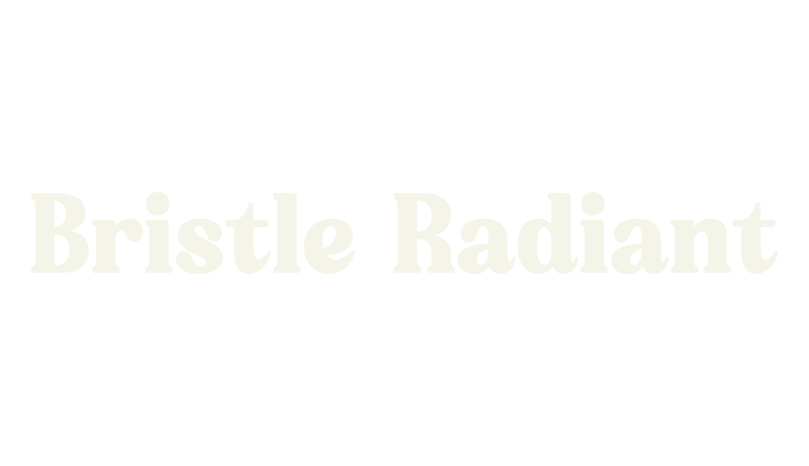 Bristle Radiant, serif font preview