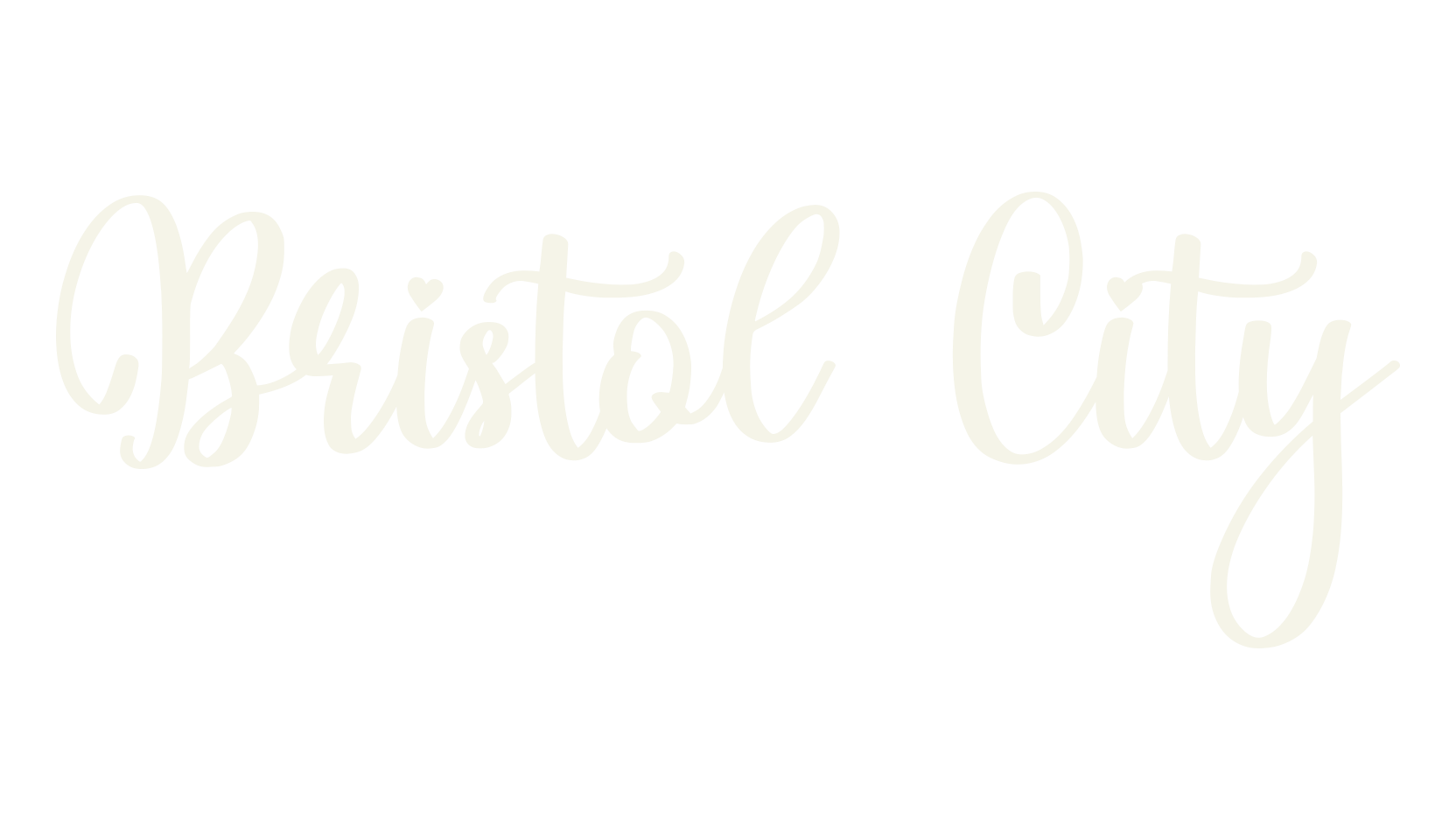 Bristol City, cursive font preview