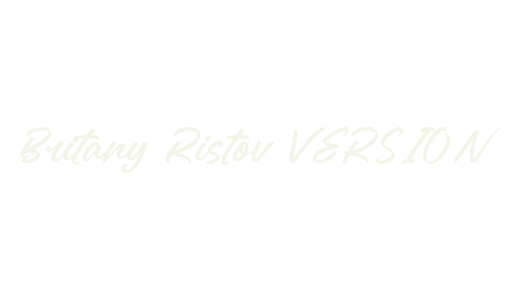 Britany Ristov VERSION, script font preview
