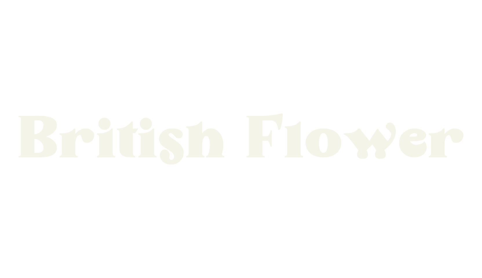 British Flower, logo font preview