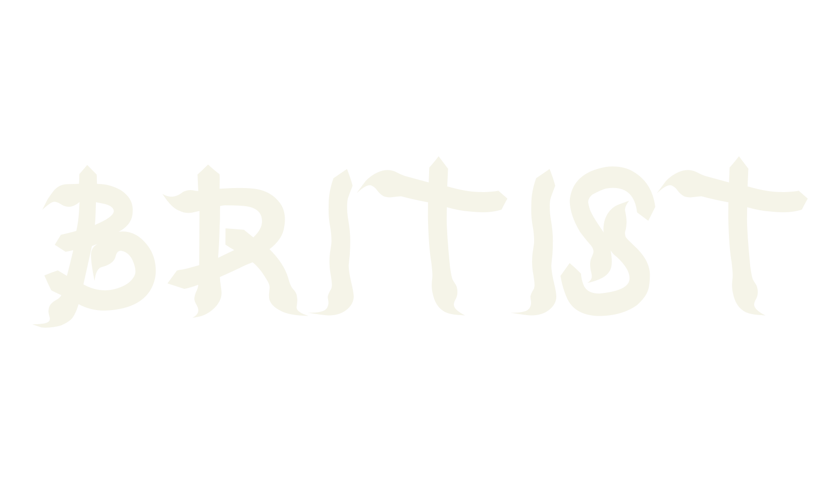 BRITIST, hand drawn font preview