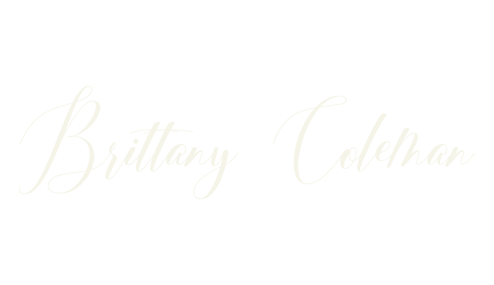 Brittany Coleman, calligraphy font preview
